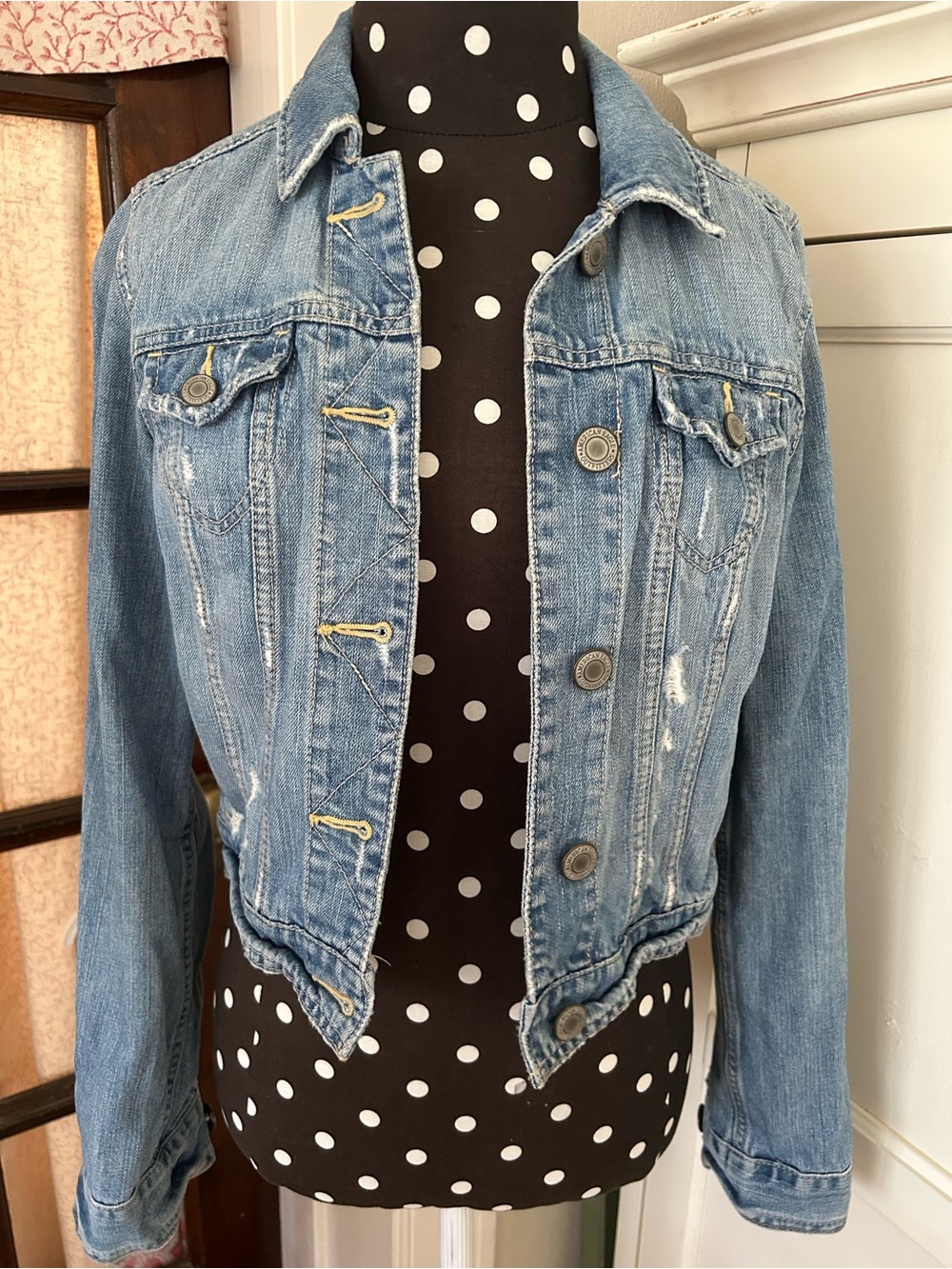 American Eagle Outfitters Light Blue Denim Jean Jacket